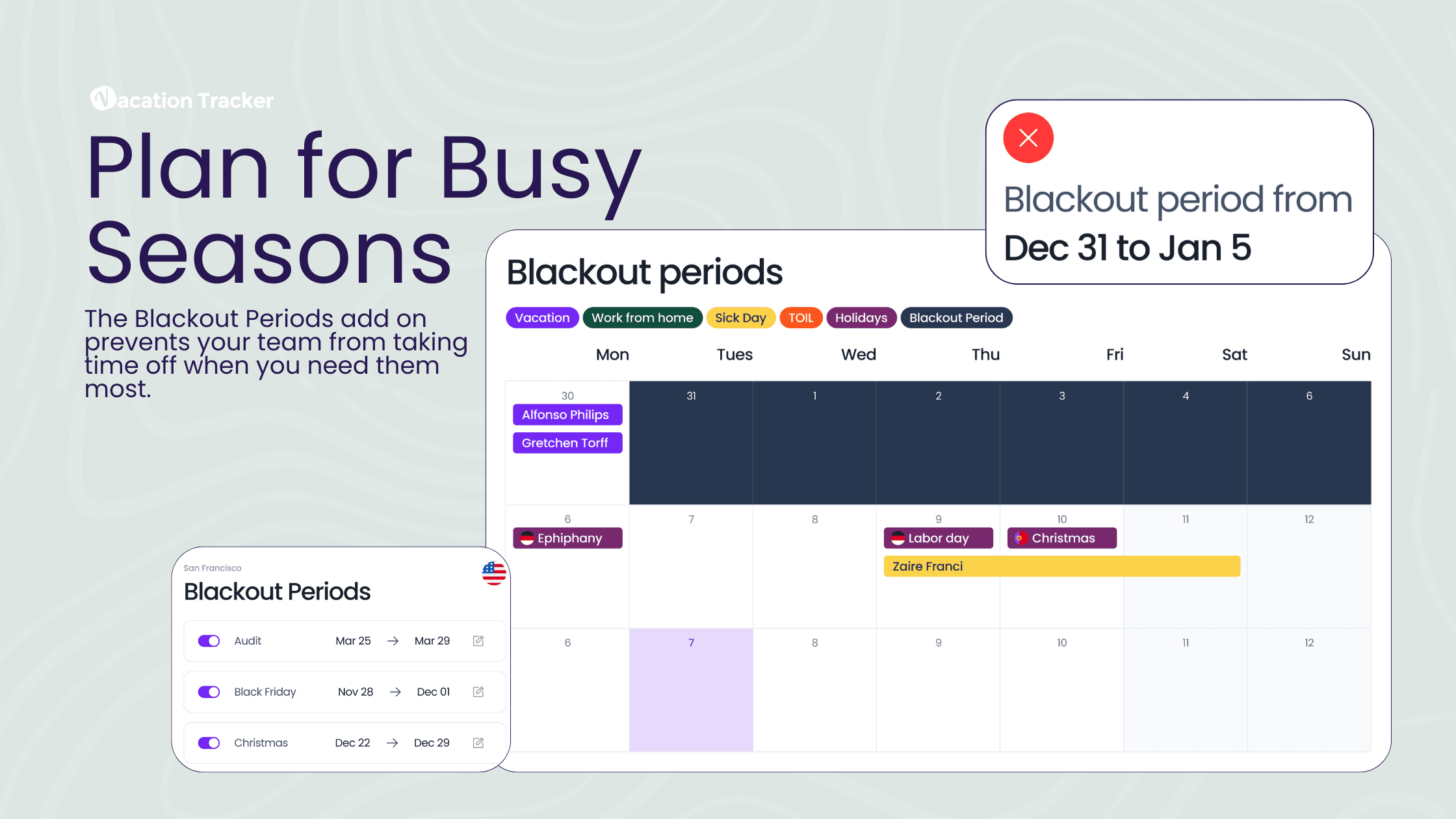 Blackout Periods