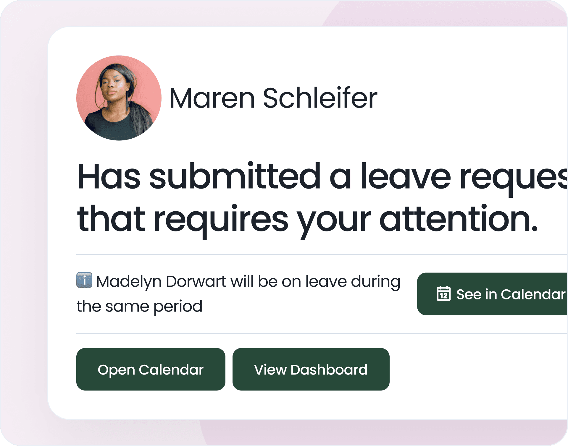 Leave Request Alerts