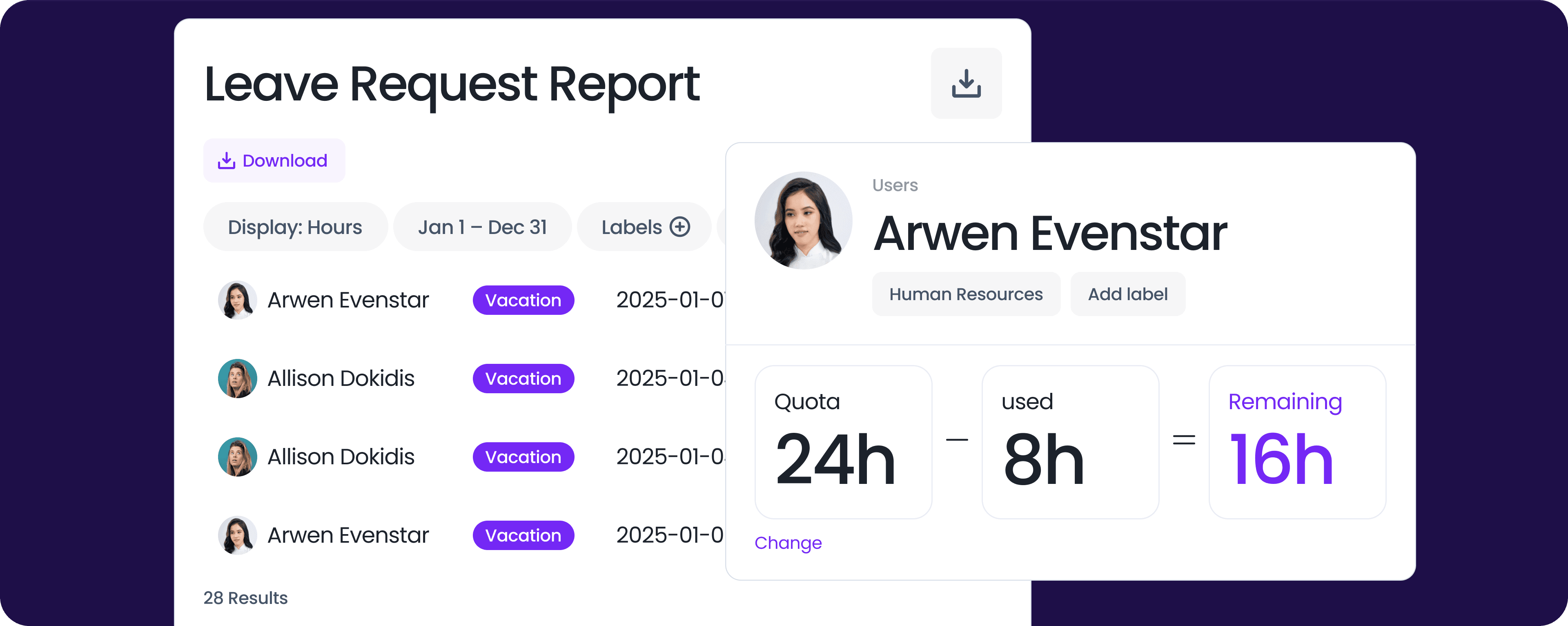 Hourly Leave Tracking