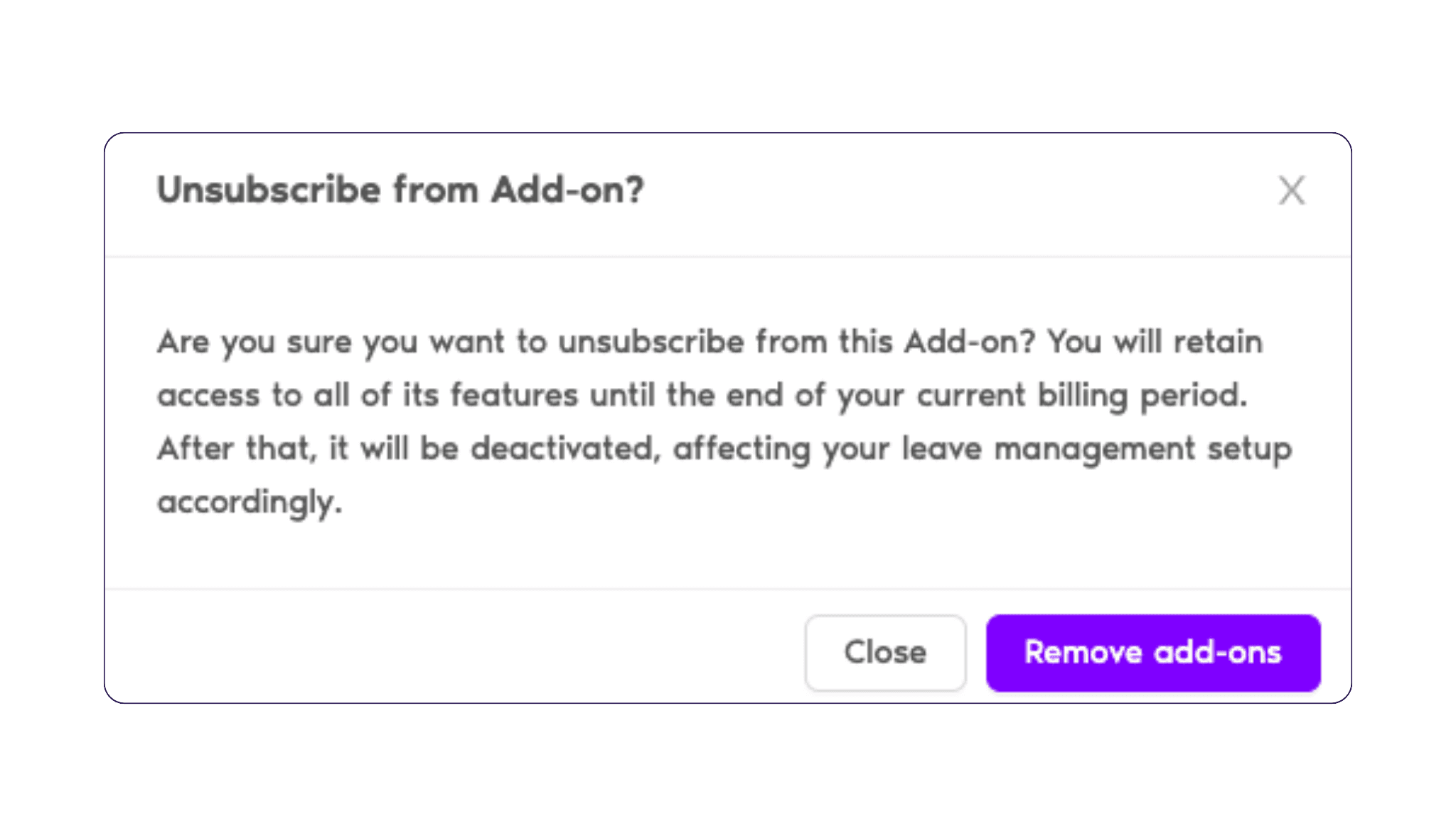 How To Deactivate an Add-On