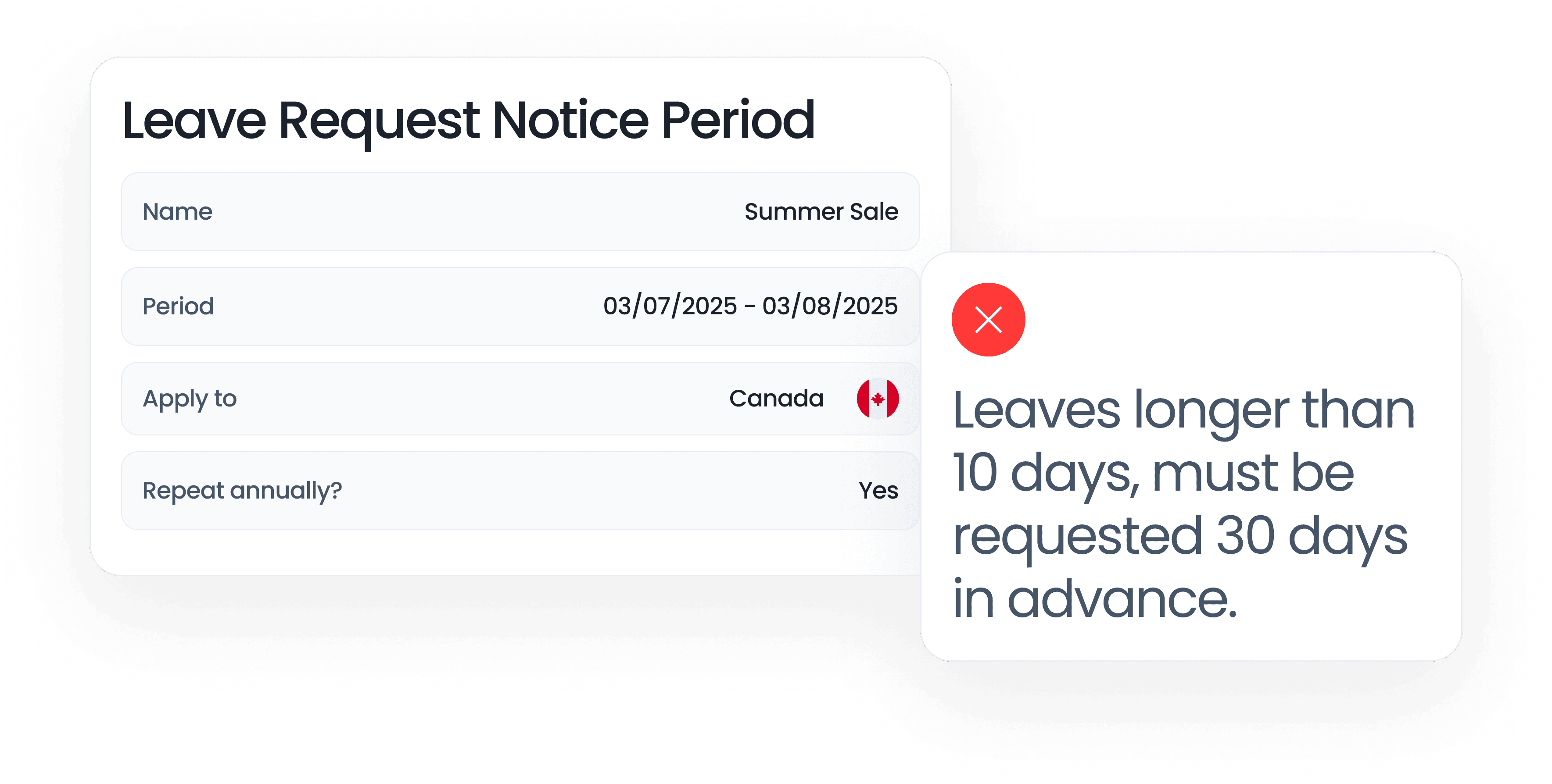 Get Ahead of Time Off with Custom Notice Periods