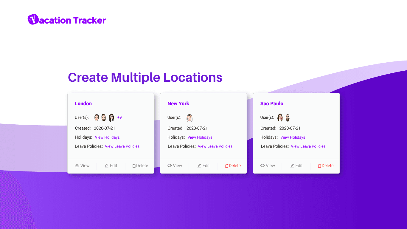 Vacation Tracker v2.0: Locations