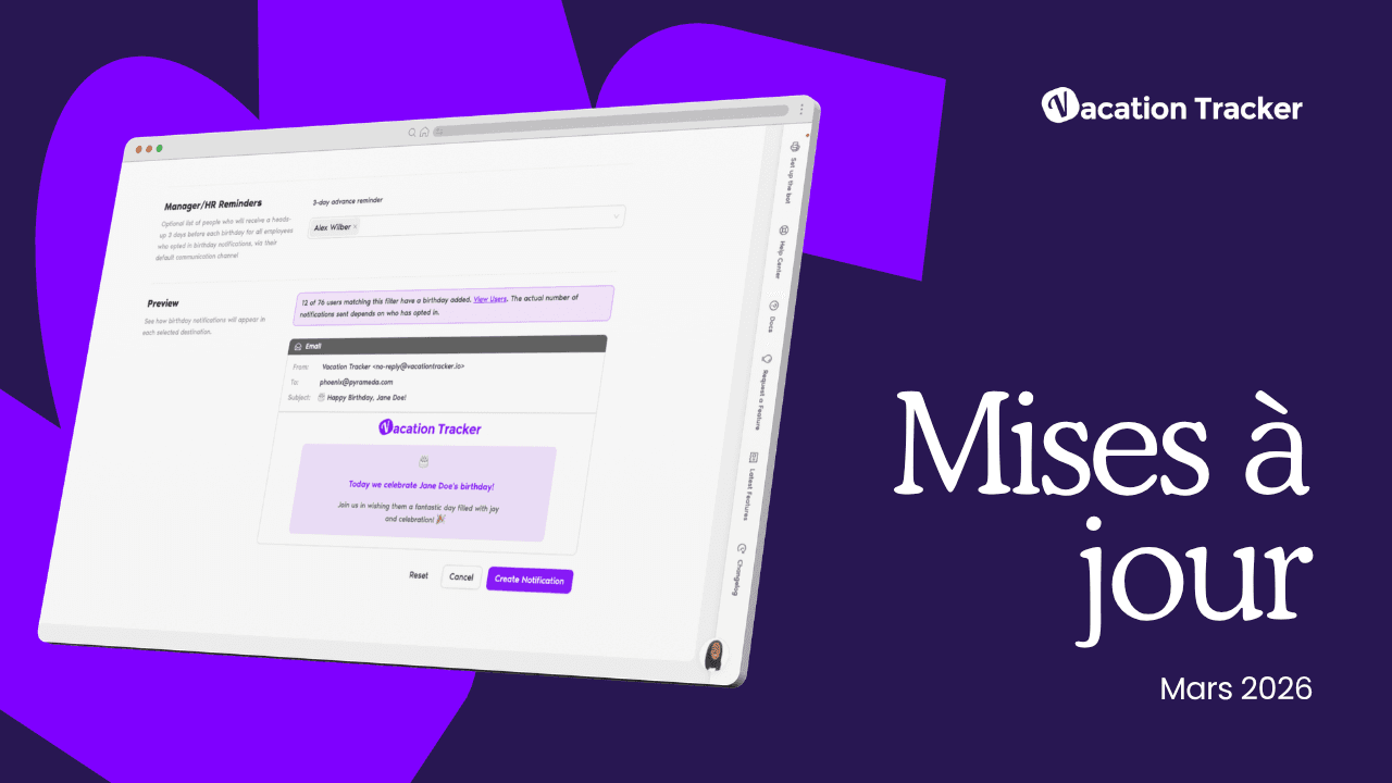 Mises à jour de mars 2026 : les notifications d'anniversaire sont disponibles