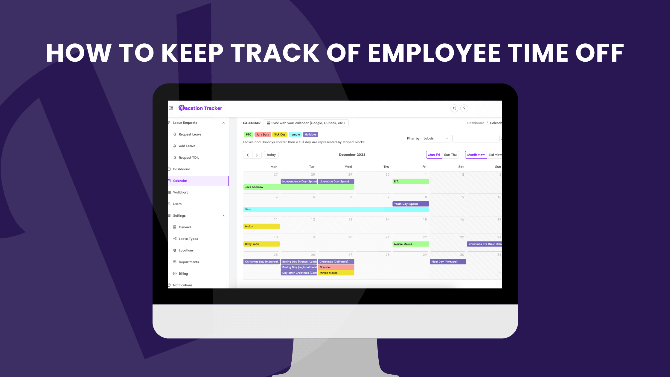 How to Keep Track of Employee Time Off