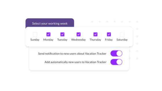 Customizing Your Team’s Workweek On Vacation Tracker