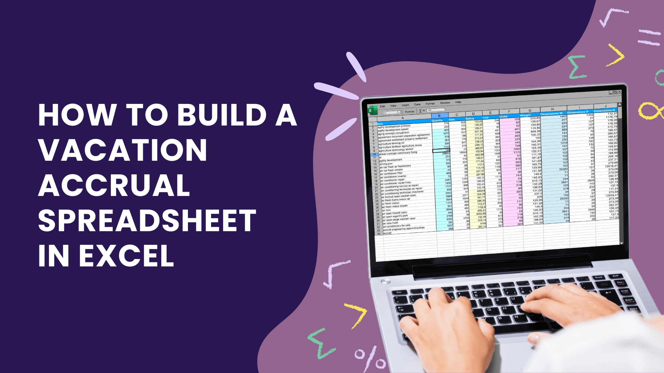 How to Build a Vacation Accrual Spreadsheet in Excel