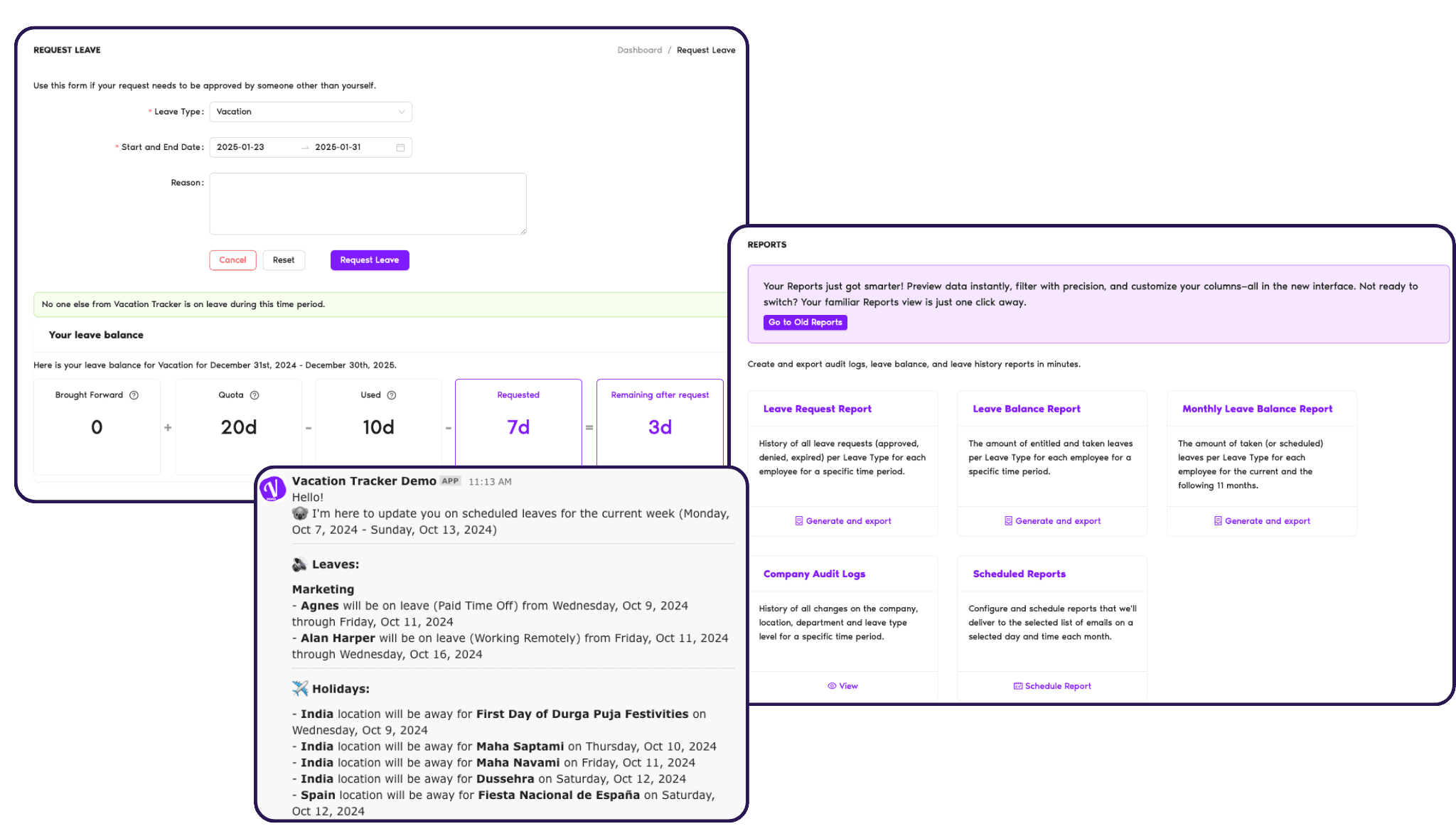 Vacation Tracker Absence Tracking