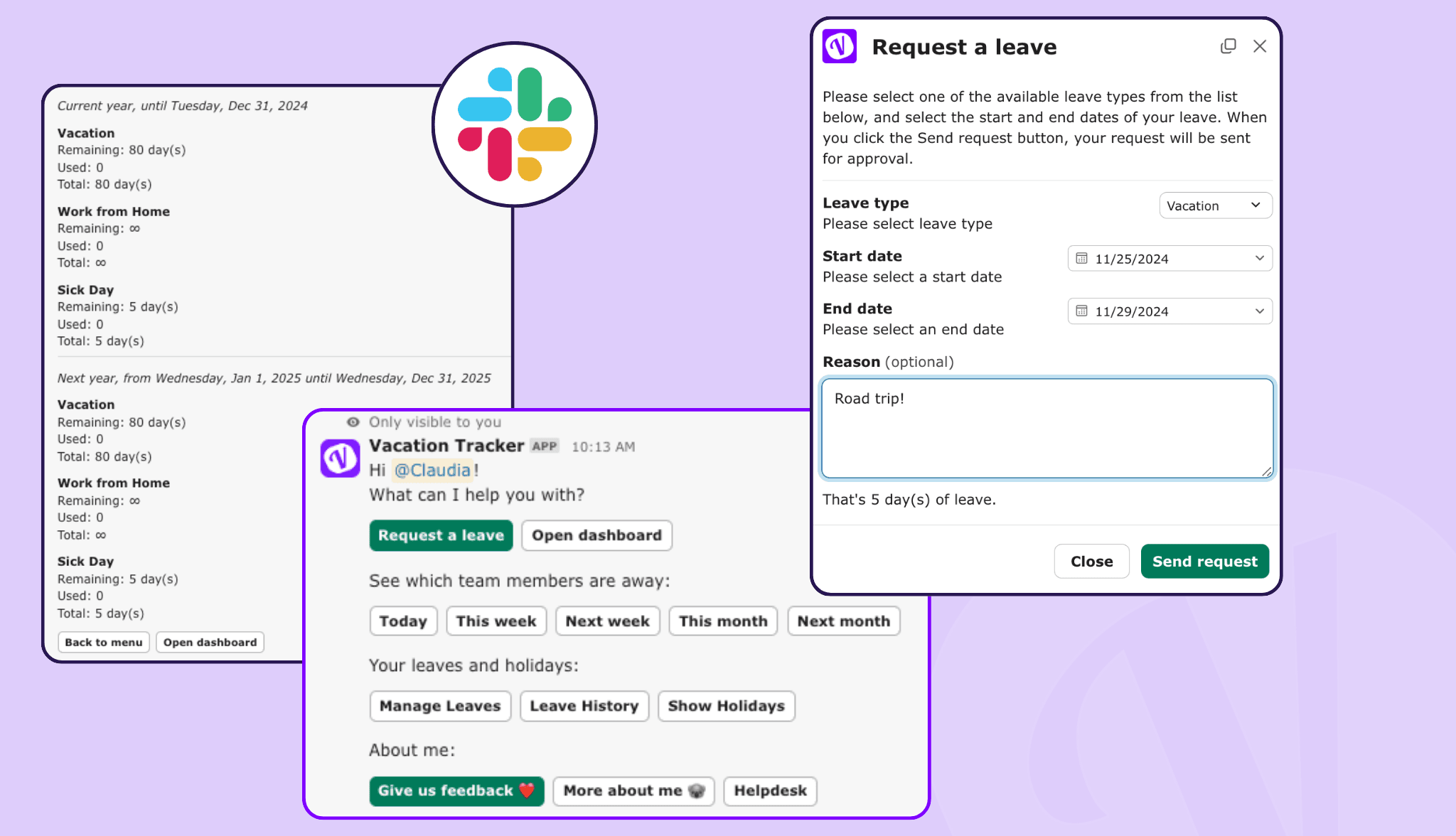 Vacation Tracker Slack Integration