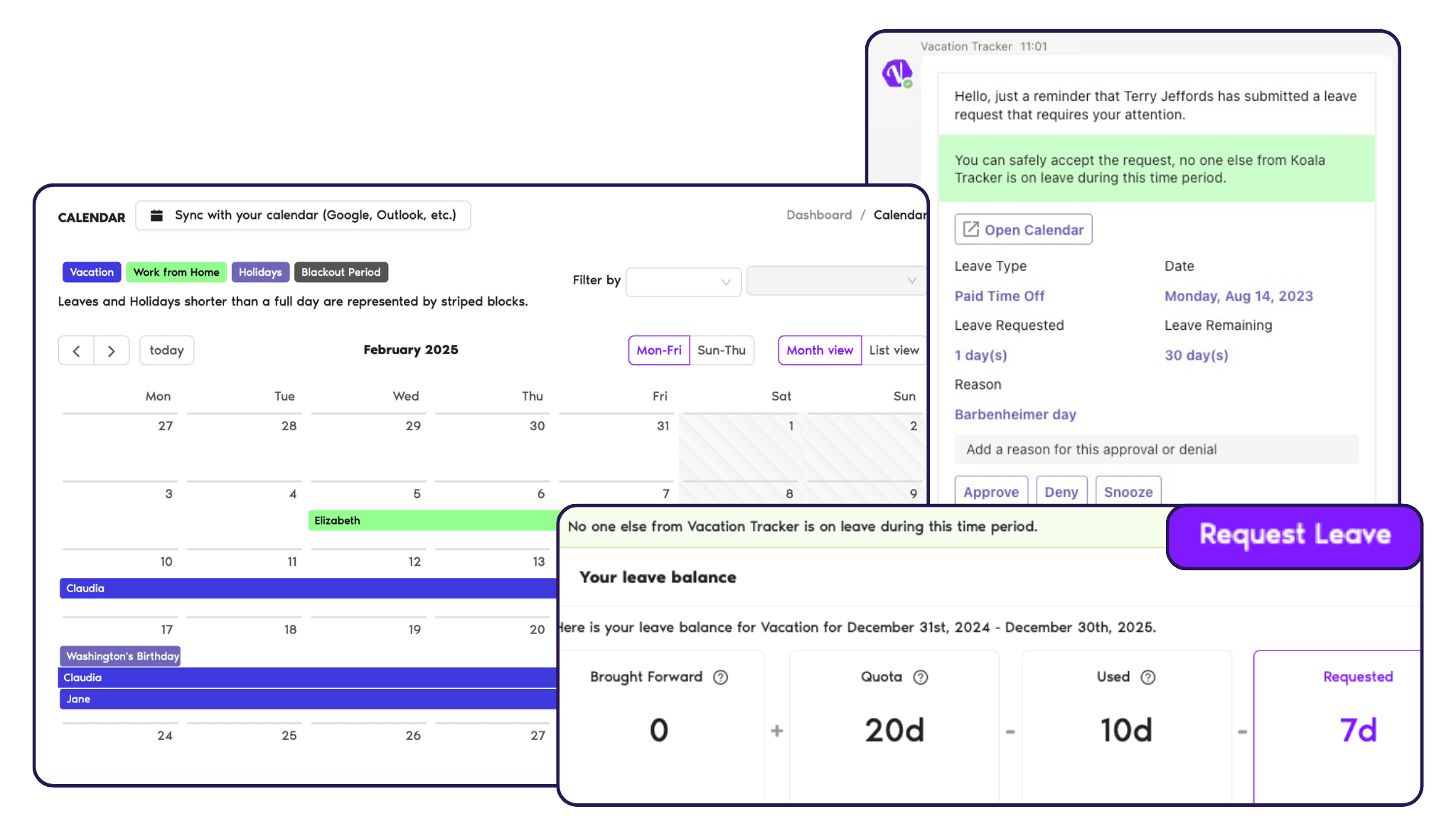 Visibility in Vacation Tracker