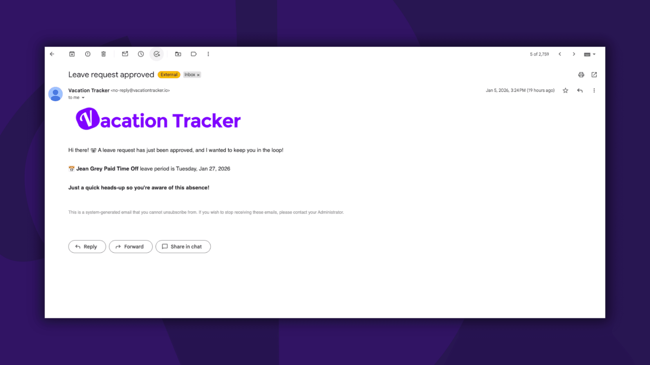 watchers email notification example