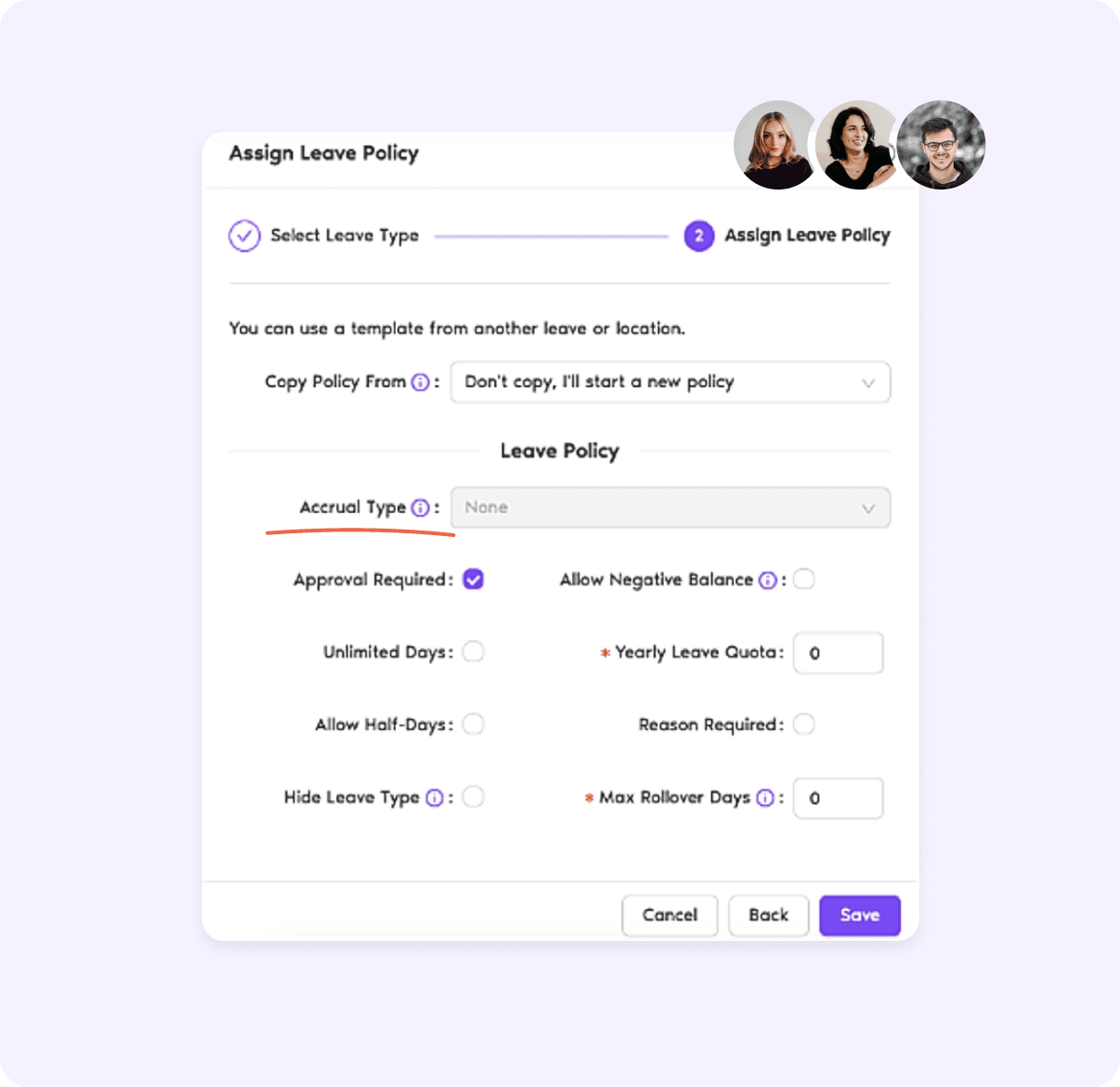 Customize to track any type of leave