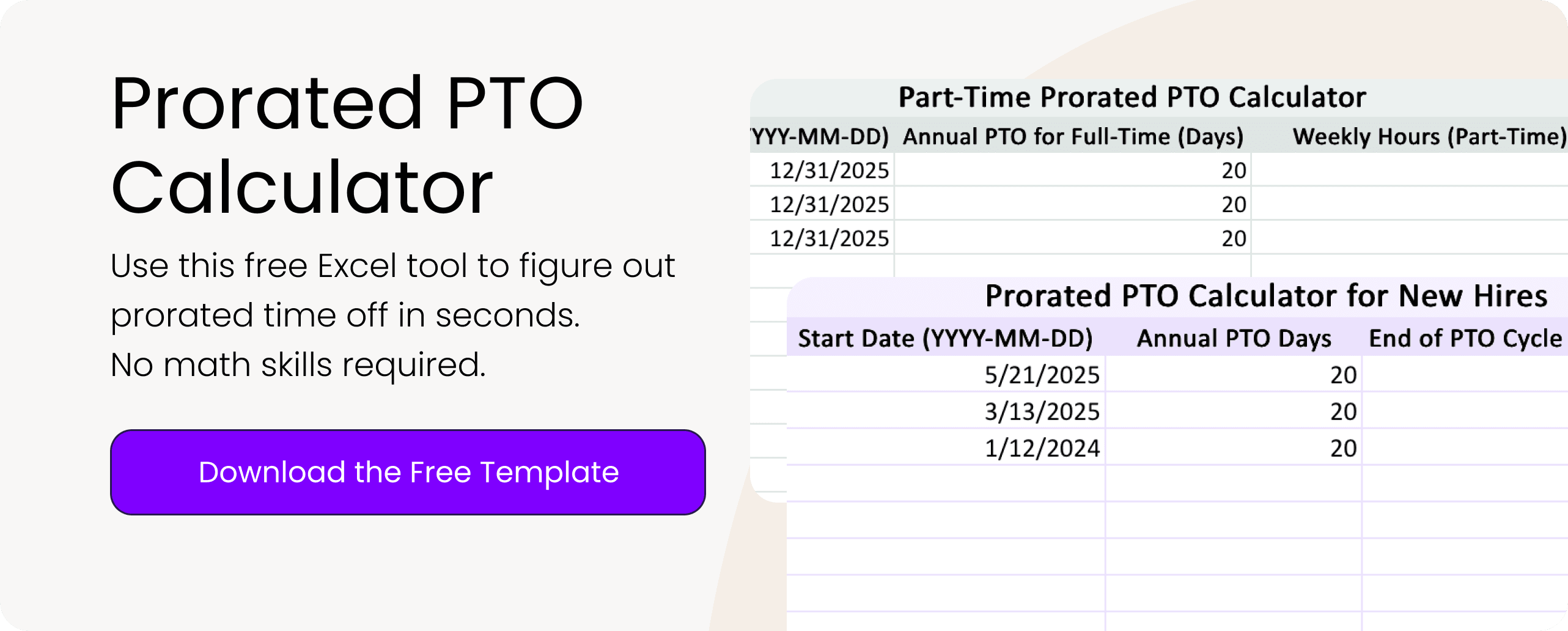 Prorated PTO Calculator