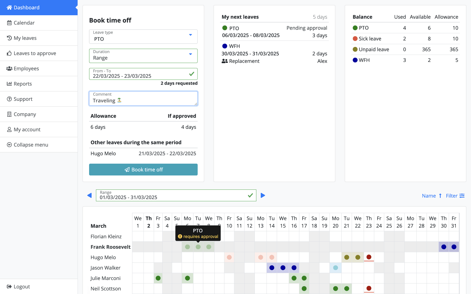 leaveboard attendance tracker