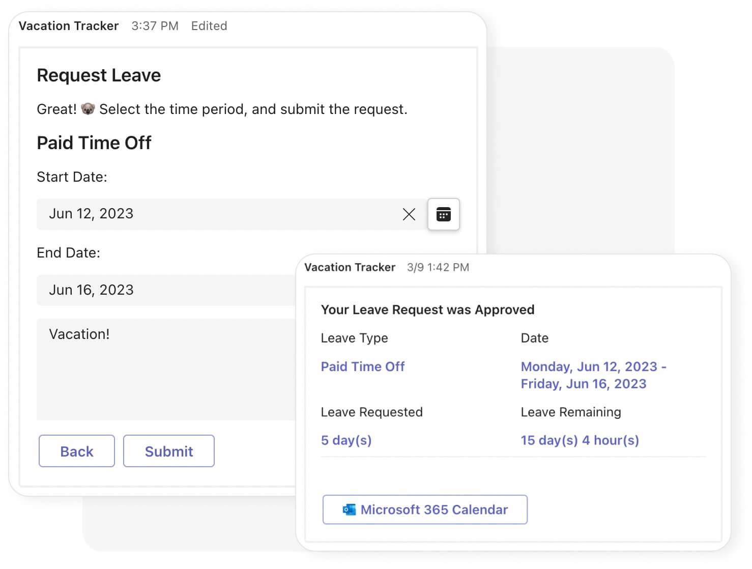 Simplify leave approval process in Microsoft Teams