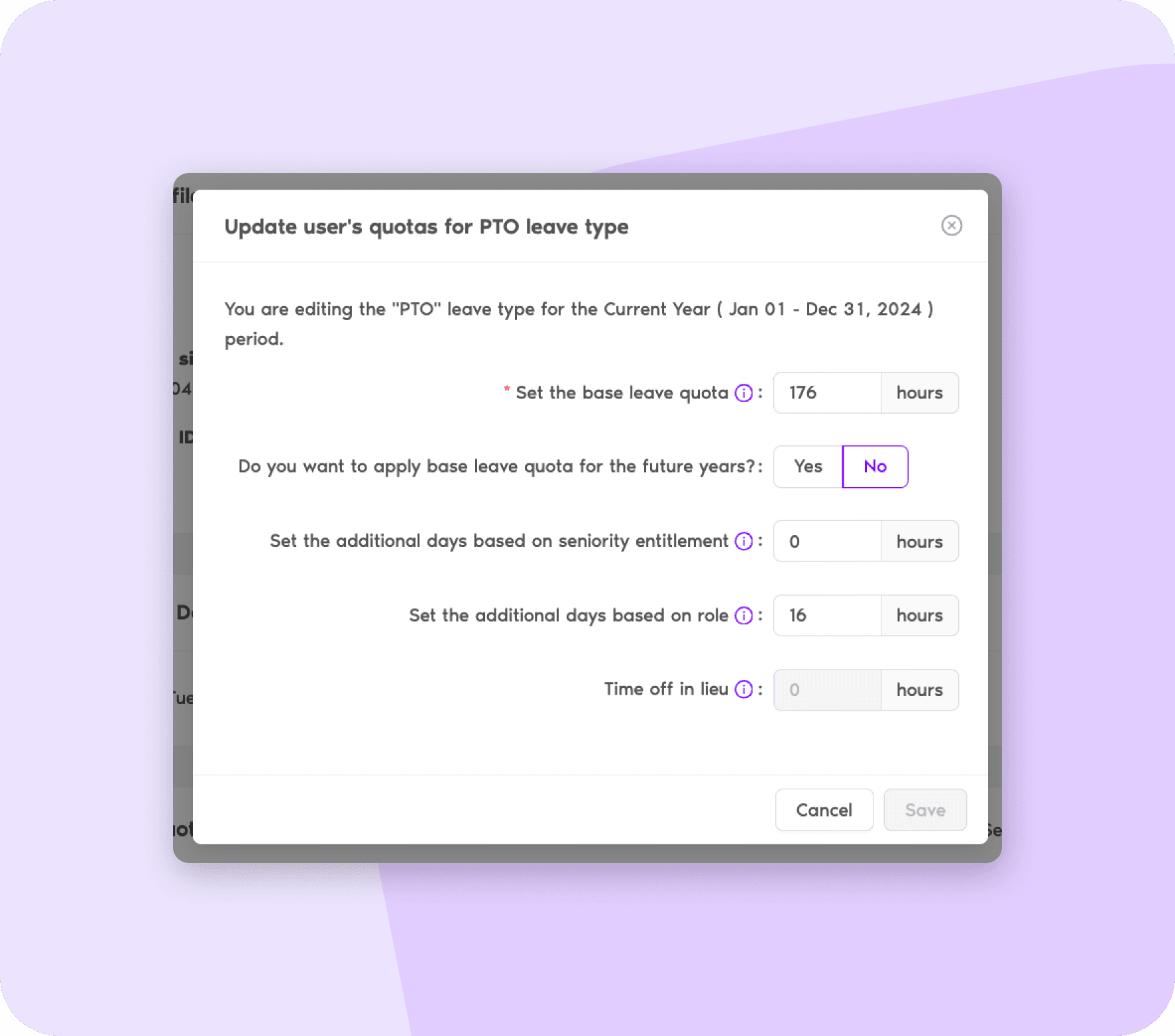 Switch to hourly PTO tracking