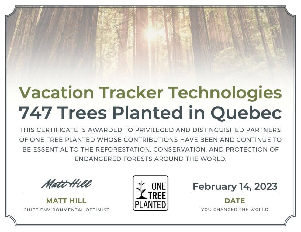 January 2023 Green Initiative: 747 Trees Planted!